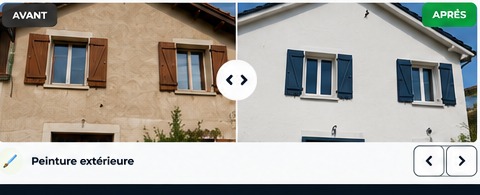 Peinture extérieure avant après